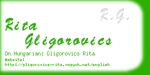 rita gligorovics business card
